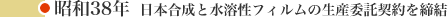 昭和38年 日本合成と水溶性フィルムの生産委託契約を締結